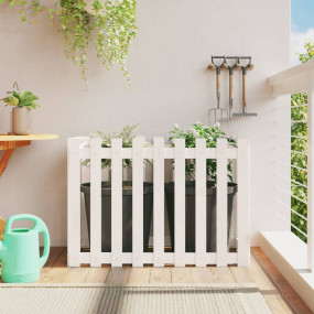 Garden Raised Bed White Solid Pine Wood 39.4x19.7x27.6 ...