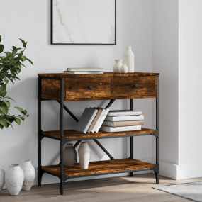 Console Table Smoked oak Engineered wood and metal Medi...