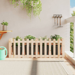 Garden Raised Bed Natural Wood Solid Pine Wood 59.1x19....