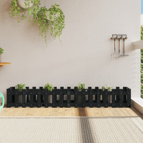Garden Raised Bed Black Solid pine wood Medium Durable