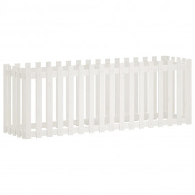 Garden Raised Bed White Solid Pine Wood 78.7x19.7x27.6 ...