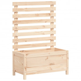 Garden Planter Natural Pine Solid Pine Wood 31.1 x 15.6...