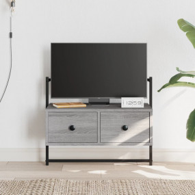 TV Cabinet Grey Sonoma Engineered Wood, Metal 23.8 x 11...