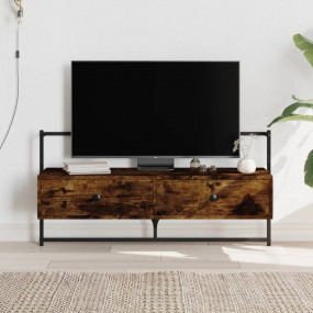 TV Cabinet Smoked Oak Engineered Wood 39.6 x 11.8 x 20....