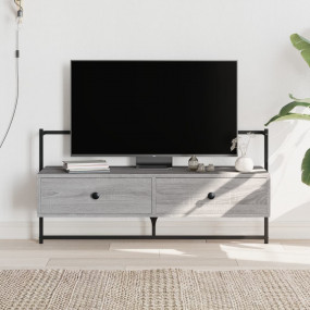 TV Cabinet Gray Sonoma Engineered Wood, Metal 39.6 x 11...