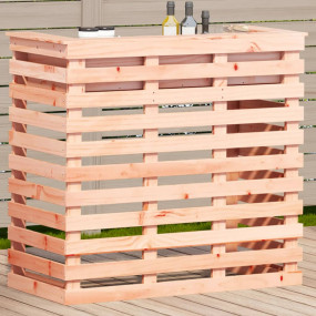 Outdoor Bar Table Natural wood Solid Douglas Wood Mediu...