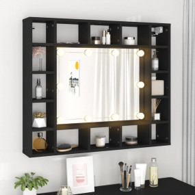 Mirror Cabinet Black Engineered wood, acrylic 35.8x5.9x...