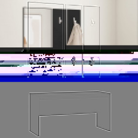 Hallway Furniture Set Black Engineered wood, Acrylic Me...