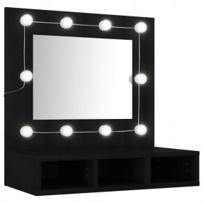 Mirror Cabinet Black Engineered wood, Acrylic Medium