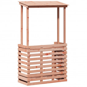 Outdoor Bar Table Natural Wood Solid Douglas Wood Large