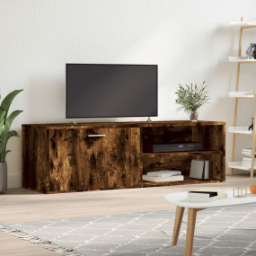 TV Cabinet Smoked Oak Engineered Wood Medium TV Cabinet