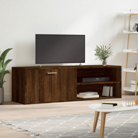 TV Cabinet Brown Oak Engineered wood Medium TV Cabinet
