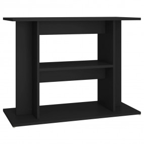 Aquarium Stand Black Engineered wood Medium Sleek