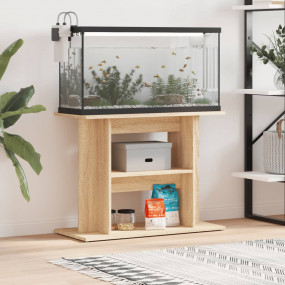 Aquarium Stand Sonoma Oak Engineered Wood 31.5 x 13.8 x...