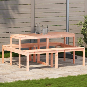 Picnic Table Douglas Wood Solid Douglas Wood Medium Dur...