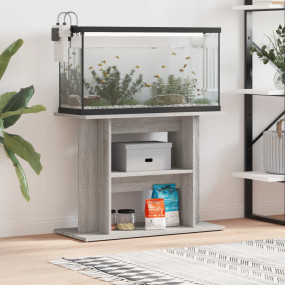 Aquarium Stand Grey Sonoma Engineered wood 31.5 in Stor...