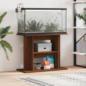 Aquarium Stand Brown Oak Engineered Wood 31.5 x 13.8 x ...