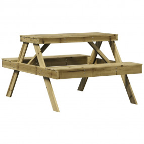 Picnic Table Brown Impregnated pine wood Medium Durable