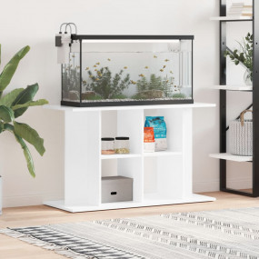 Aquarium Stand High gloss white Engineered wood
