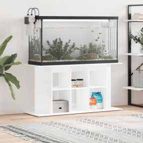 Aquarium Stand High gloss white Engineered wood