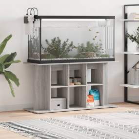 Aquarium Stand Grey Sonoma Engineered Wood 47.2 x 15.7 ...