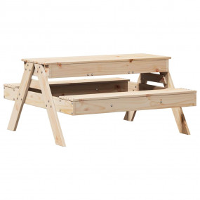 Picnic Table Natural Solid pine wood Medium