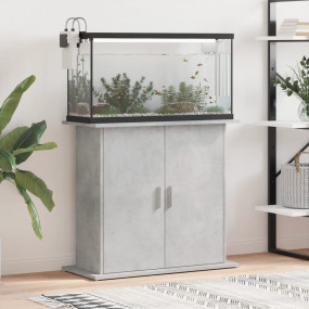 Aquarium Stand Concrete grey Engineered wood 32 x 14.2 ...
