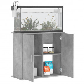 Aquarium Stand Concrete Grey Engineered Wood 31.9 x 14....
