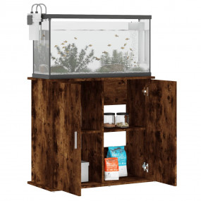 Aquarium Stand Smoked Oak Engineered wood 32 x 14.2 x 2...