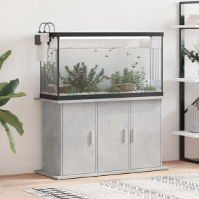 Aquarium Stand Concrete gray Engineered wood 39.8 x 16....
