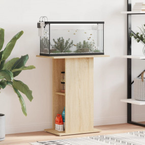 Aquarium Stand Sonoma Oak Engineered Wood Medium Sleek