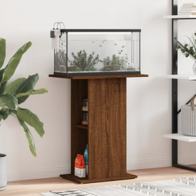 Aquarium Stand Brown Oak Engineered Wood Medium Aquariu...