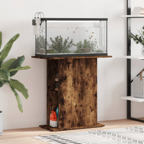 Aquarium Stand Smoked Oak Engineered Wood 29.5 x 14.2 x...