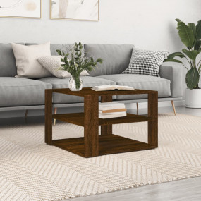 Coffee Table Brown Oak Engineered wood Small Coffee Tab...