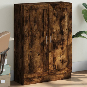 Book Cabinet Smoked Oak Engineered Wood Medium Book Cab...