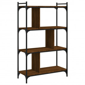 Bookcase Brown oak Engineered wood, metal 29.9 x 12.6 x...