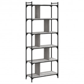 Bookcase Grey Sonoma Engineered wood and metal Tall