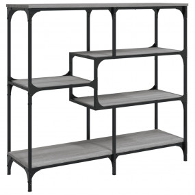 Console Table Gray Sonoma Engineered Wood Narrow Adjust...