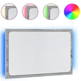 Bathroom Mirror Grey Sonoma Engineered Wood, Glass Medi...