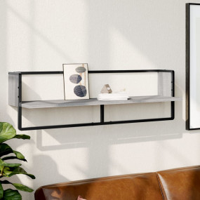 Wall Shelf Grey Sonoma Engineered wood, metal 39.4 x 9....