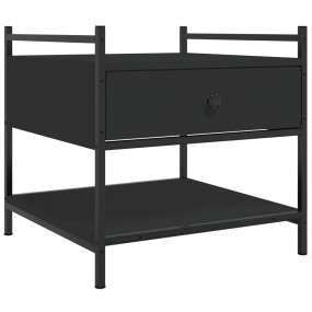 Coffee Table Black Engineered wood 19.7 in Adjustable F...