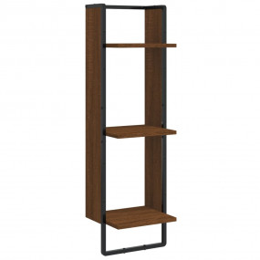 Wall Shelf Brown Oak Engineered Wood Wall Shelf Rectang...