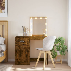 Dressing Table Smoked oak Engineered wood, glass Medium