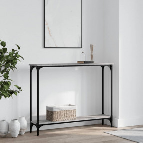 Console Table Gray sonoma Engineered wood Narrow Adjust...