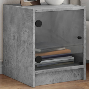 Bedside Cabinet Set of 2 Concrete gray Engineered wood,...