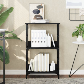 Bookshelf Black Engineered wood 19.7x13.0x32.3 in Books...