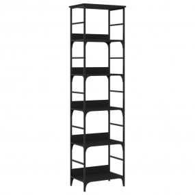 Bookshelf Black Engineered wood, steel 19.7x13.0x74.2 i...
