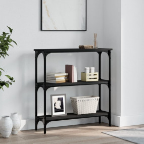 Console Table Black Engineered wood and metal Medium