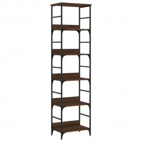 Bookshelf Brown Oak Engineered wood, steel 19.7 x 13.0 ...