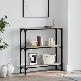 Console Table Gray Sonoma Engineered Wood, Metal